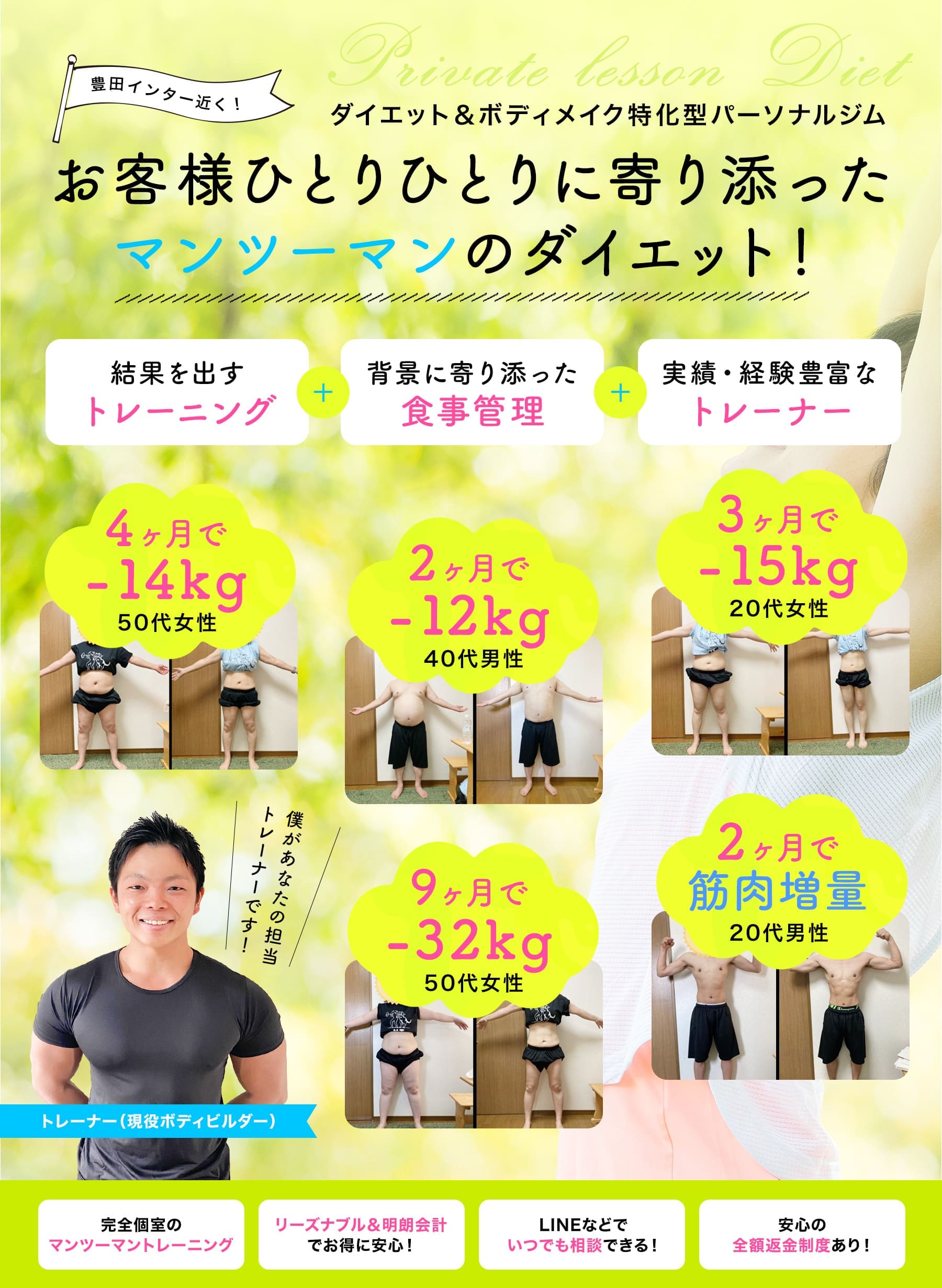 パーソナルトレーニングジムマンツーマンダイエット
